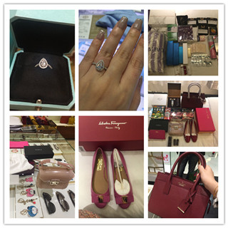 香港晒货：1.21--1.23婚前小采购：bluefine家梨形钻+SF菲拉格慕+KS婚鞋+KS包（工薪无大牌）